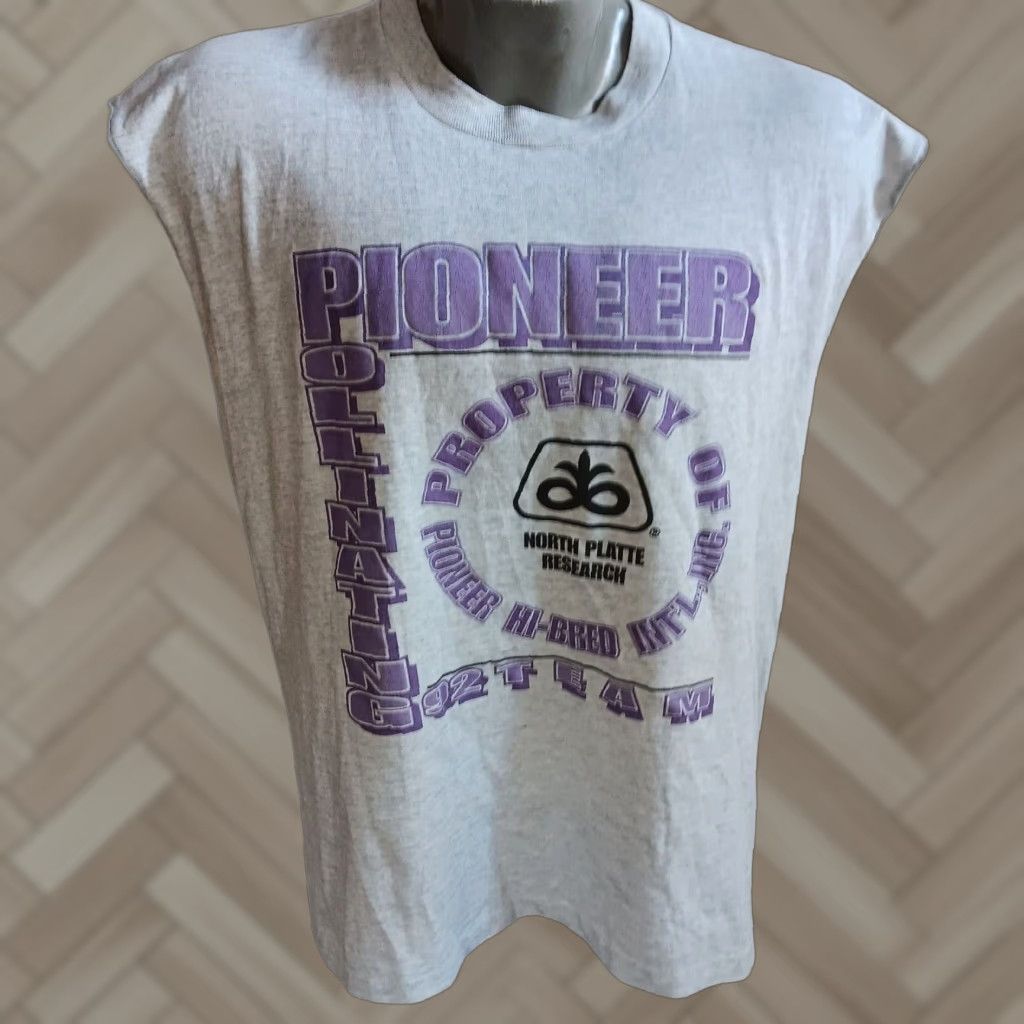 Vintage Screen Stars T Shirt Xl Mens Gray 1990s Pioneer Seeds Hybrid Military Landgirl Singl