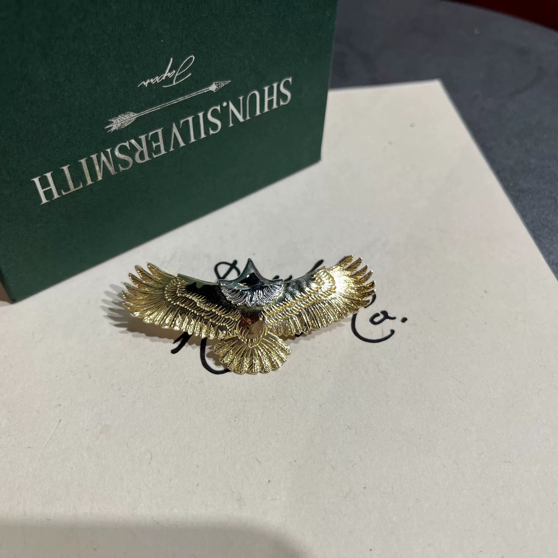 Kazuki Kuraishi Japanese Light Platinum Eagle Pendant Necklace