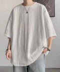 Other Korean White Wave Pleated Oversized Relaxed Tee T Shirt Hoodie, Sweatshirt | FlexRushtees.com
