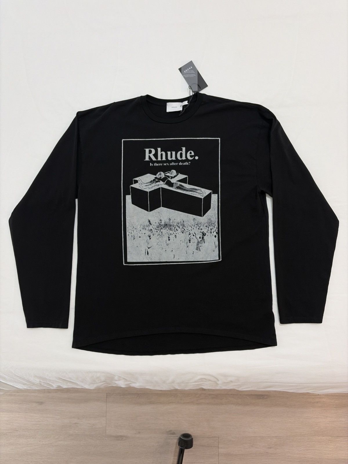 Rhude Sex After Death Longsleeve Tee Hoodie, Sweatshirt | FlexRushtees.com