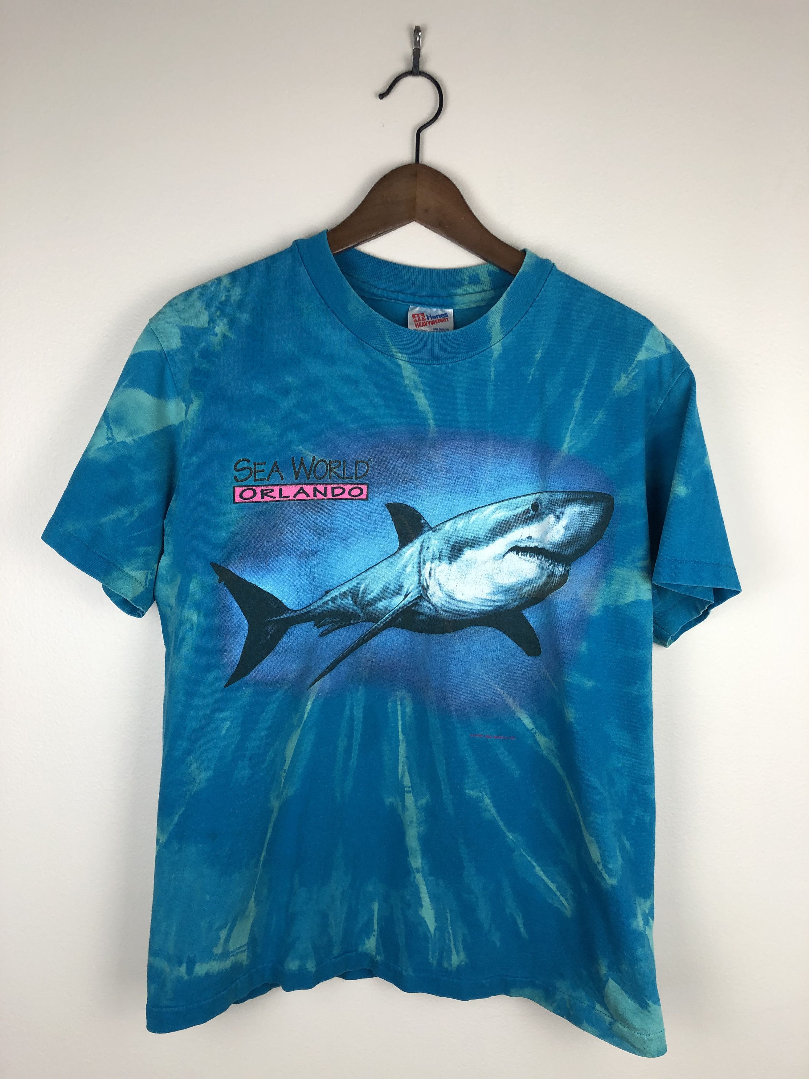 Vintage Sea World Orlando Shark Custom Tie Dye Tee