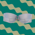 Victoria S Secret Viktorias Secret Gray 32d Strapless Underwired Bandeau Bikini Top Sparkle New Shir