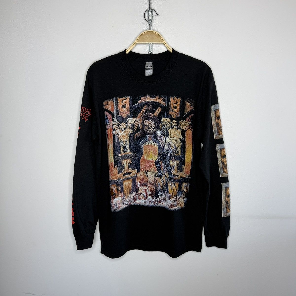 Band Tees Cannibal Corpse 2000 Live Cannibalism Vtg L S Band Tour Tee Hoodie, Sweatshirt | FlexRushtees.com