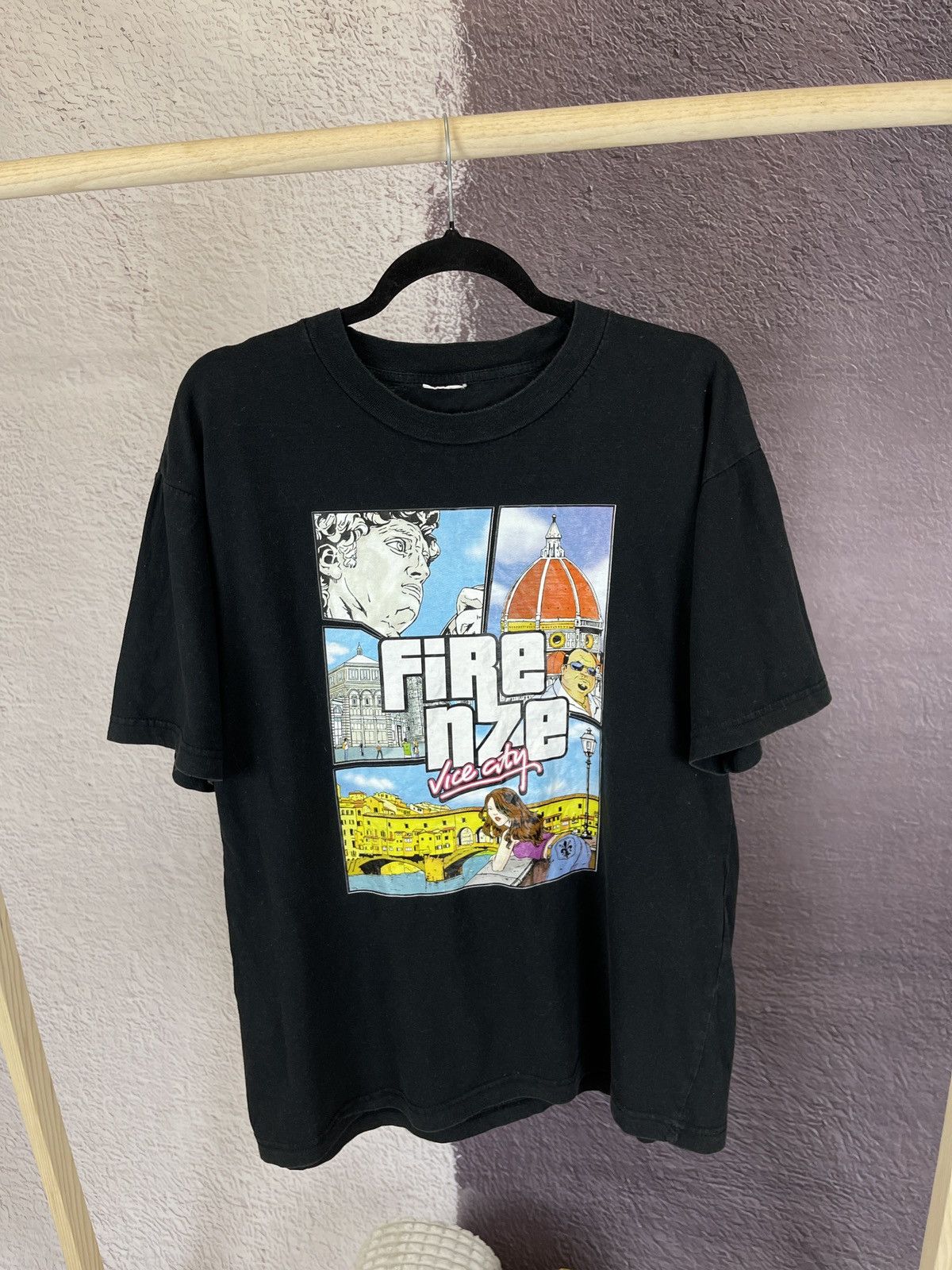 Vintage Firenze Vice City Vintage Grand Theft Auto Style Tee Shirt