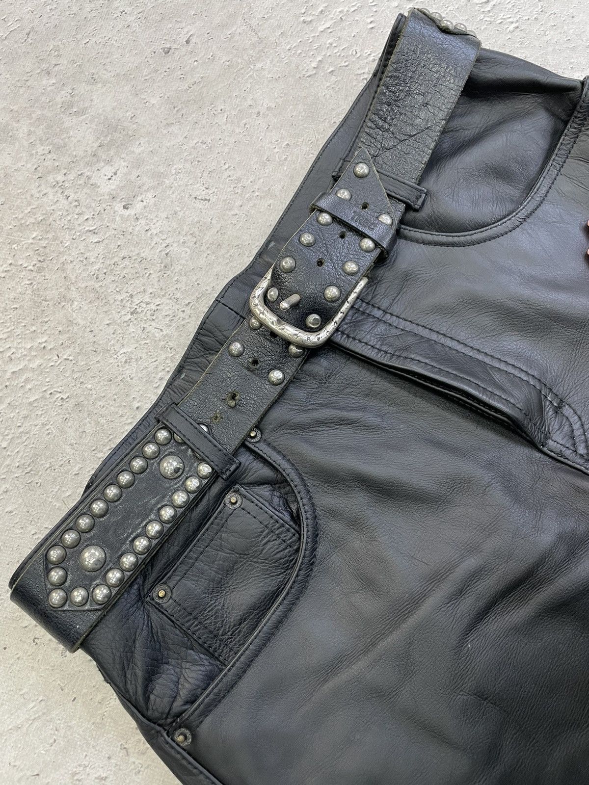 Japanese Brand Avant Garde Belt With Heavy Metal Chain Punk Emo Rock Goth