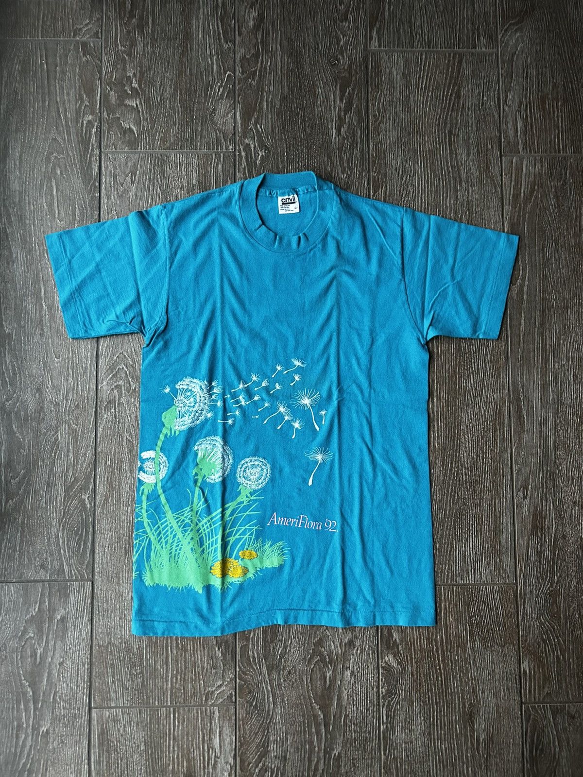Vintage 1992 Anvil Aop Flower Tee