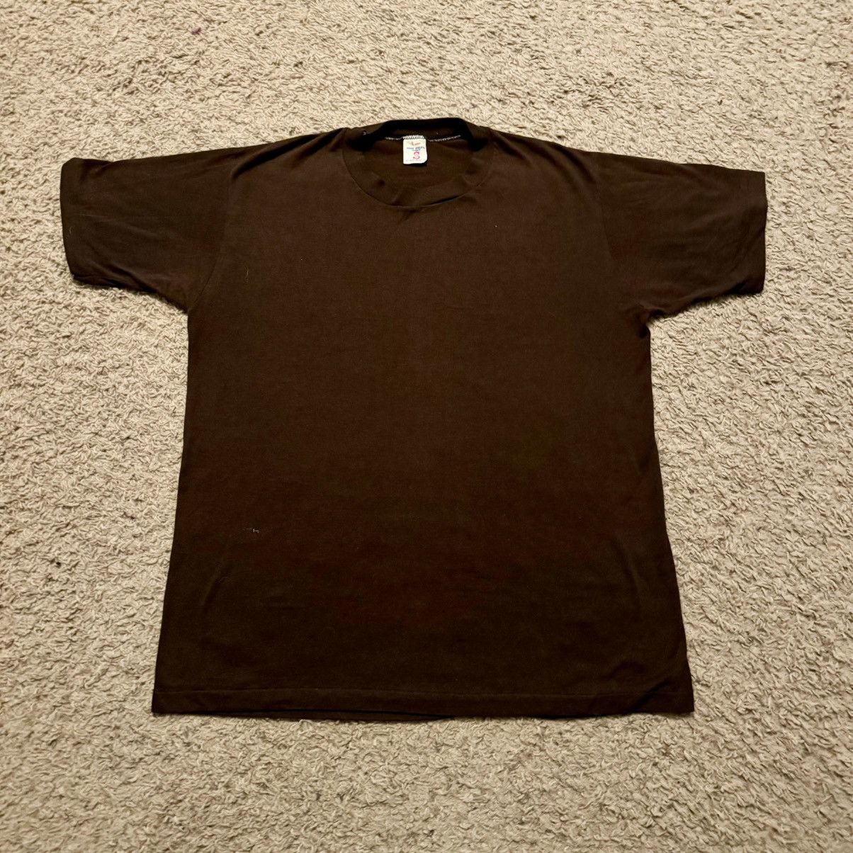 Vintage 70s Brown Blank Tee