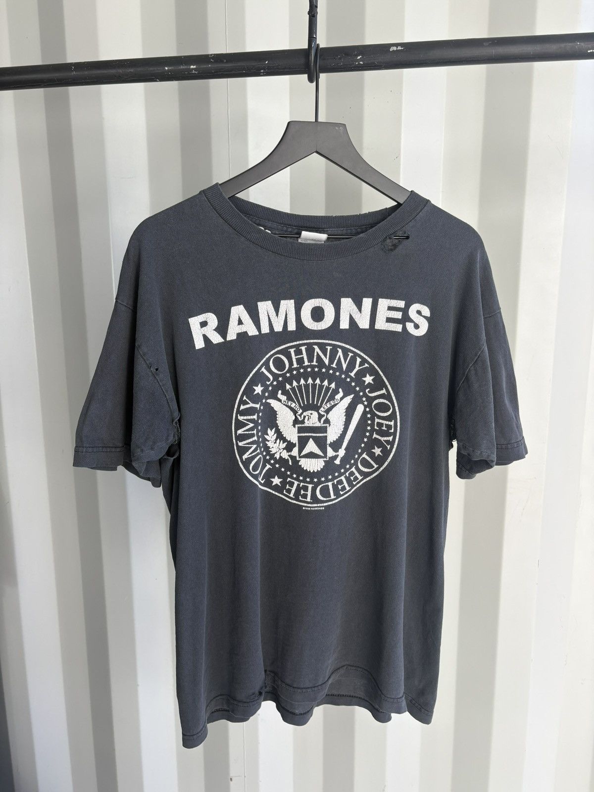 Band Tees Thrashed Ramones Distressed Sun Faded Erd Grunge Wcc Hoodie, Sweatshirt | FlexRushtees.com
