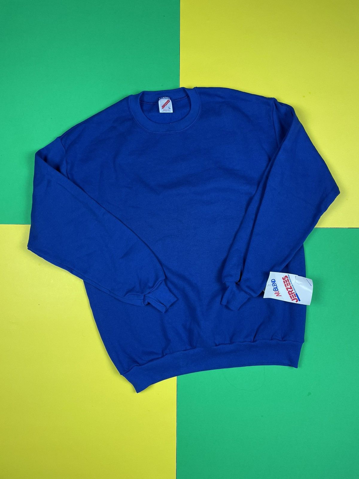 Vintage 90s Jerzees Blank Blue Sweatshirt