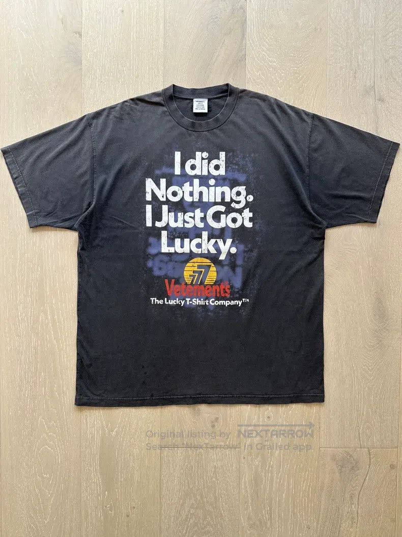 Vetements Slogan Printed Water Washed Distressed T Shirt Hoodie, Sweatshirt | FlexRushtees.com