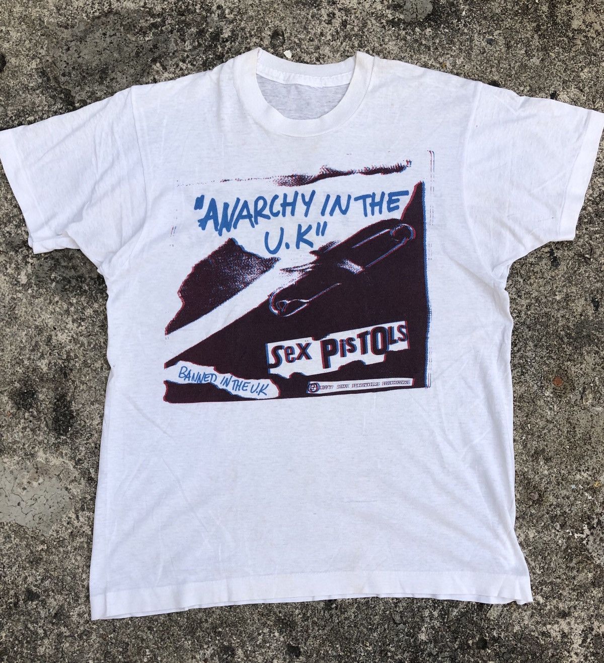 Rare Vintage 1977 Sex Pistols Anarchy In The Uk Tees Promo Hoodie, Sweatshirt | FlexRushtees.com