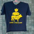 Gildan Farmer S Food Pyramid Mens T Shirt Blue L Heavy Cotton Graphic Short Sleeve Crew Neck Hoodie, Sweatshirt