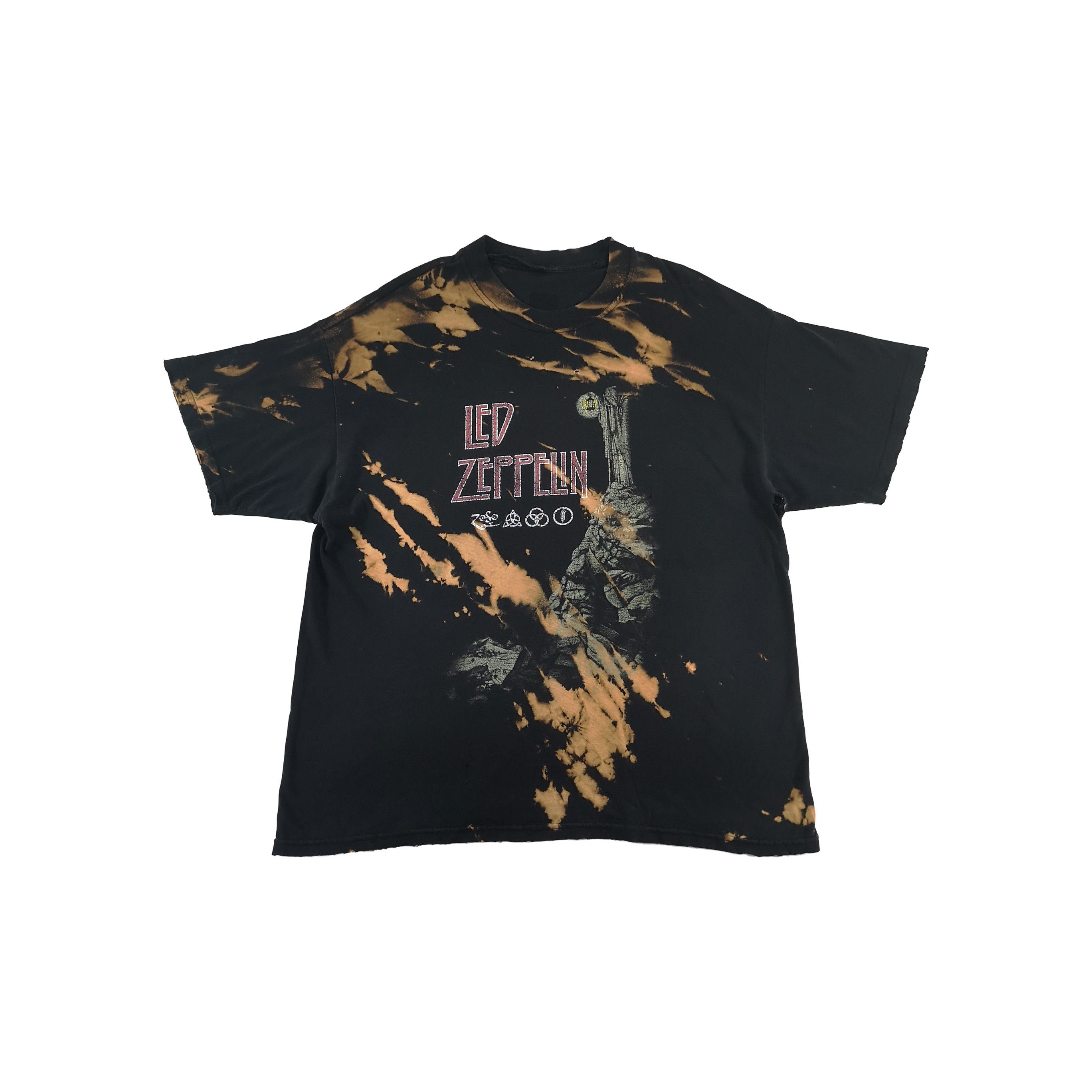 Vintage Led Zeppelin Bleached Shirt T672 Hoodie, Sweatshirt | FlexRushtees.com