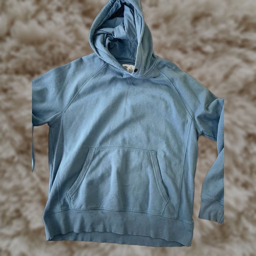 Vintage Champion Reverse Weave Hoodie Large Men L Blue 90s Pullover Heavyweight Outdoor Win T-Shirts, Sweatshirt