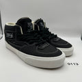 Vans Mens 9 Half Cab Black Linen Skateboard Shoes