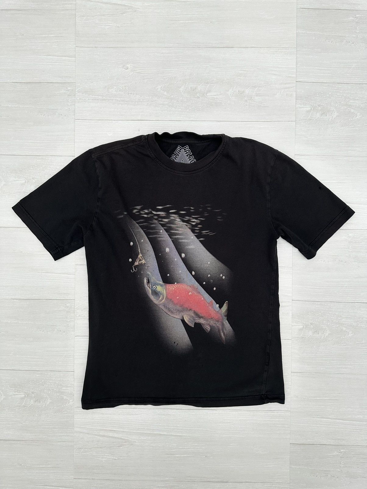 Palace Fishy T Shirt Black Fw18 Sz Small Hoodie, Sweatshirt | FlexRushtees.com