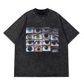 Vintage Black Bleached Graphic Eye Print T Shirt Hoodie, Sweatshirt | FlexRushtees.com