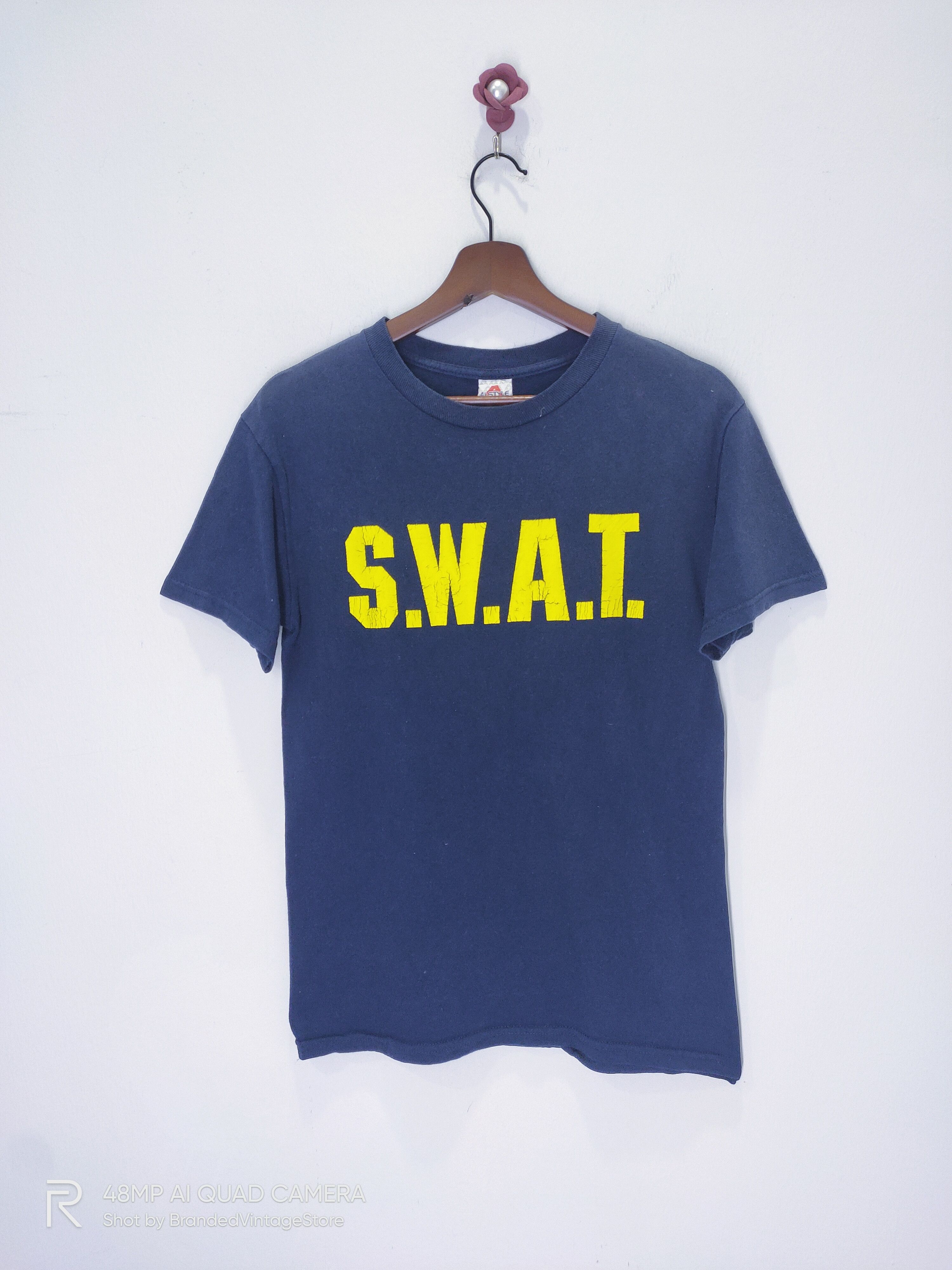 Alstyle Aaa S W A T Yellow Big Logo Graphic Printed Army Squad Tee Hoodie, Sweatshirt | FlexRushtees.com