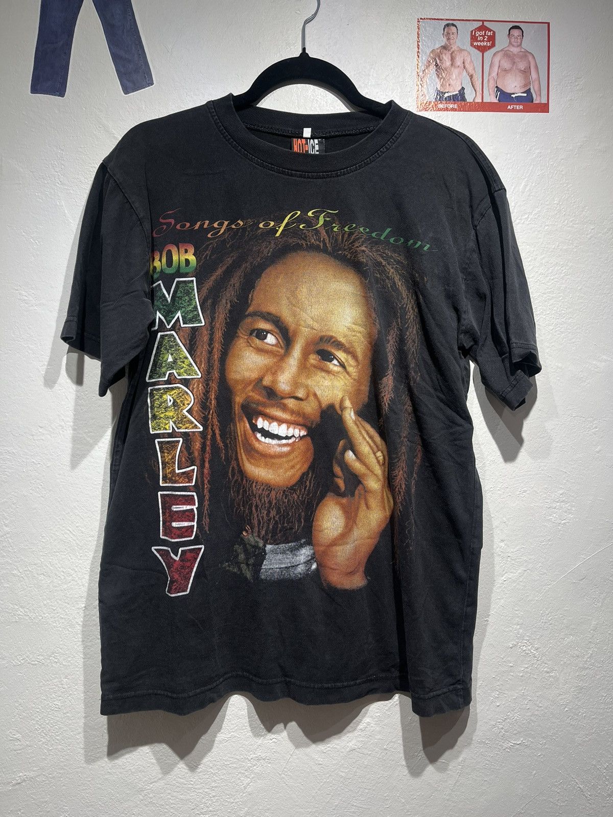 Rap Tees X Vintage Vintage Y2k Bob Marley Rap Tee Hoodie, Sweatshirt | FlexRushtees.com