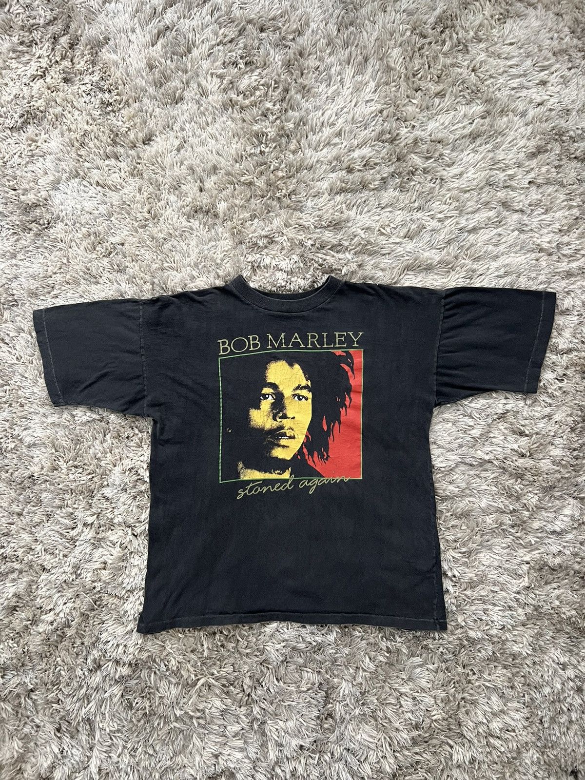 Vintage 90s Bob Marley Stoned Again Tshirt Hoodie, Sweatshirt | FlexRushtees.com