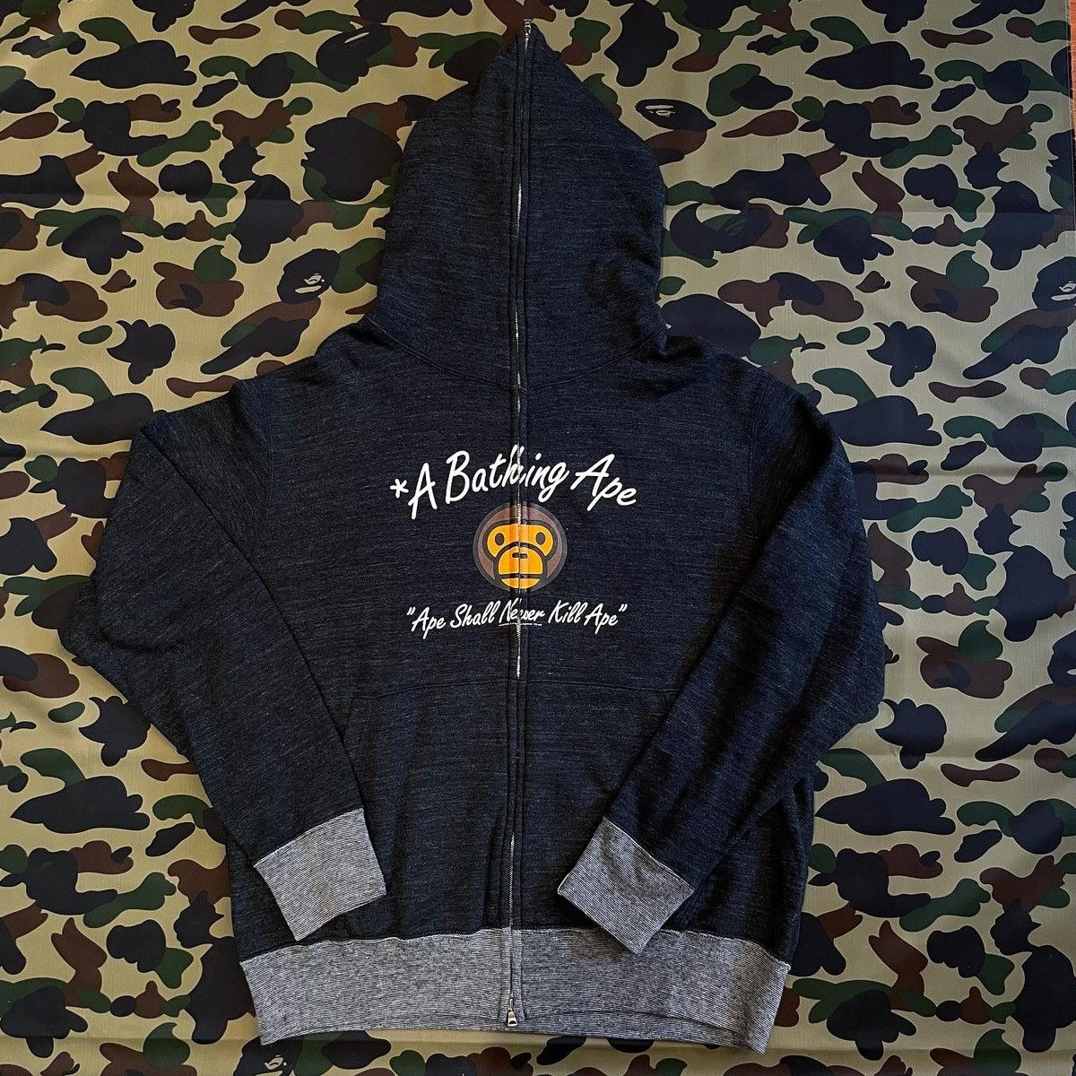Bape Baby Milo College Full Zip Hoodie T-Shirts, Sweatshirt | FlexRushtees.com