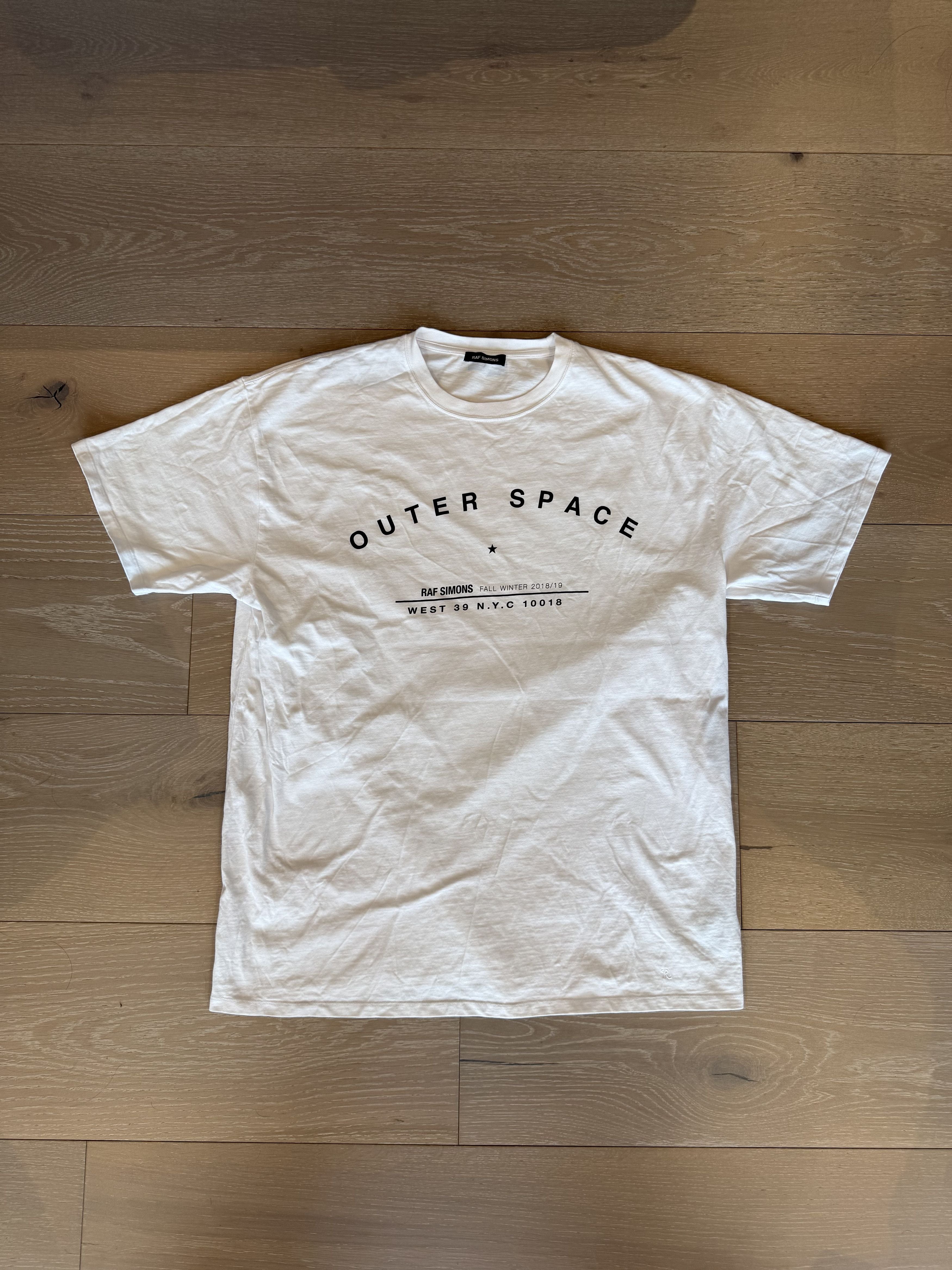 Raf Simons Fw18 19 Raf Simons Nyc Outer Space Tee White Medium