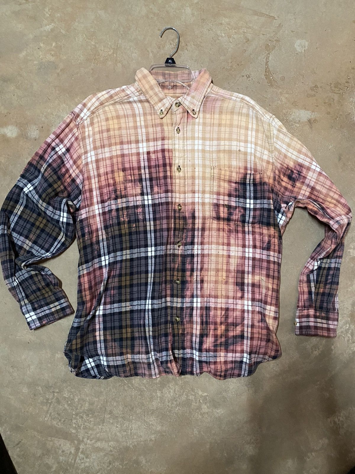 Vintage Slp Inspired Bleached Custom Flannel