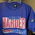 Vintage 90s Swim Harder Swim Starter Sports Graphic Logo Tee