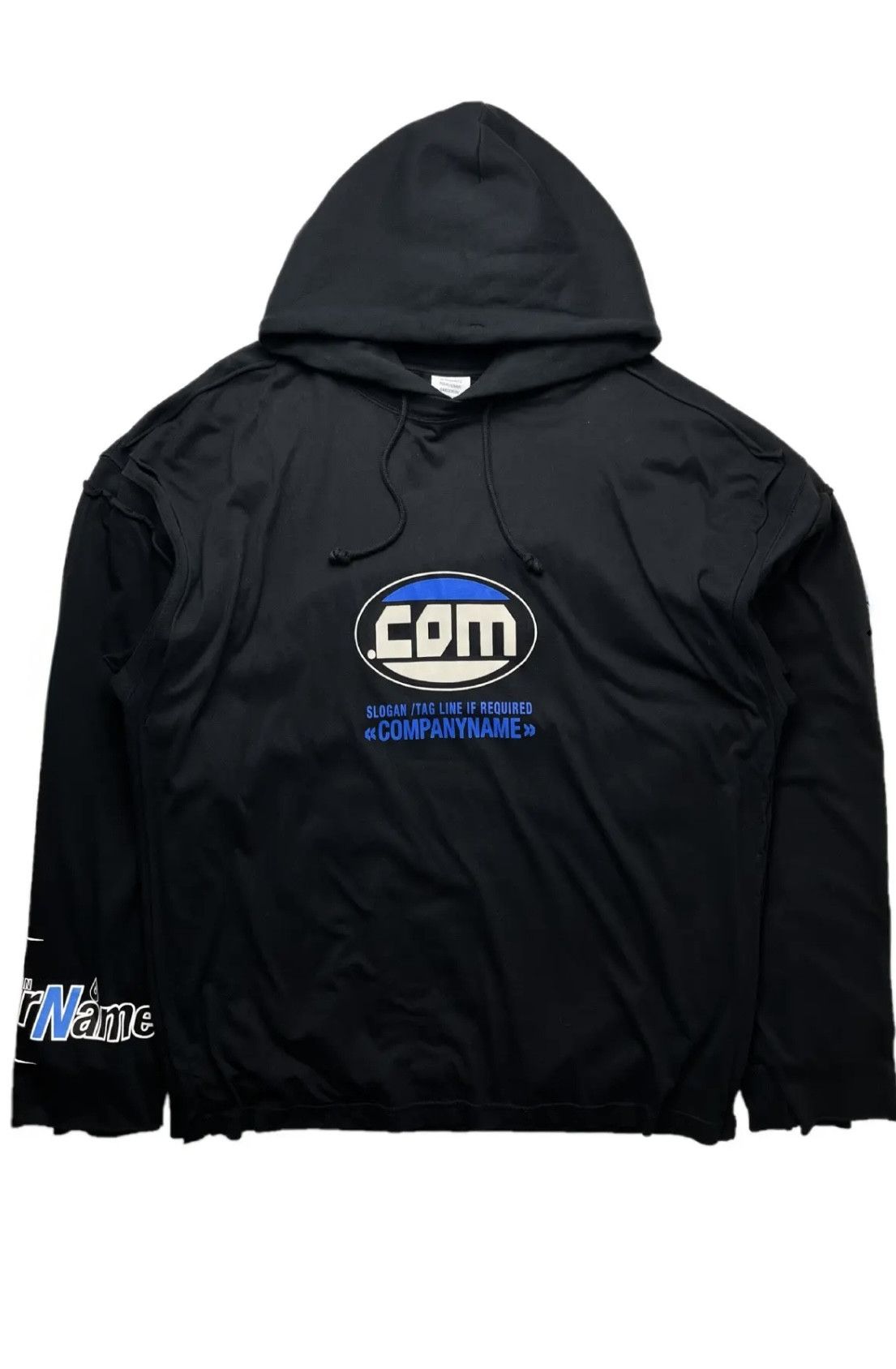 Vetements Ss19 Company Name Double Layer Hoodie T-Shirts, Sweatshirt | FlexRushtees.com