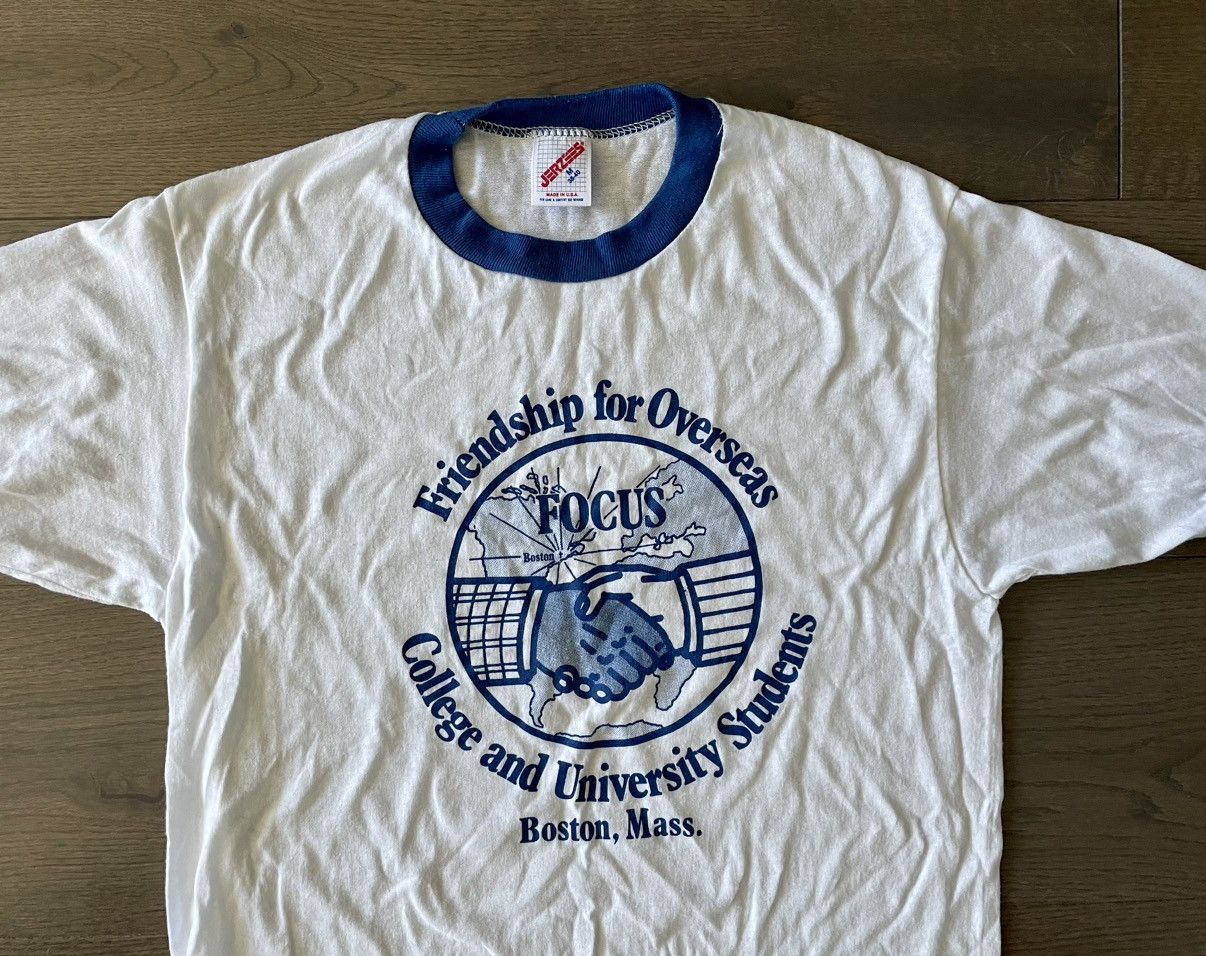 Vintage Jerzees Focus Friendship Overseas Vintage T Shirt