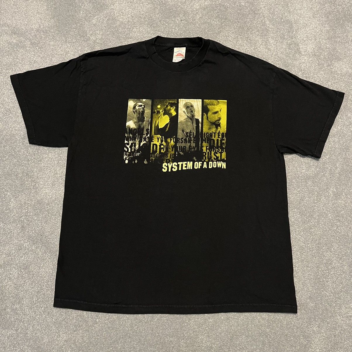 Band Tees Vintage 2000s System Of A Down Chop Suey Toxicity Band Tee Hoodie, Sweatshirt | FlexRushtees.com
