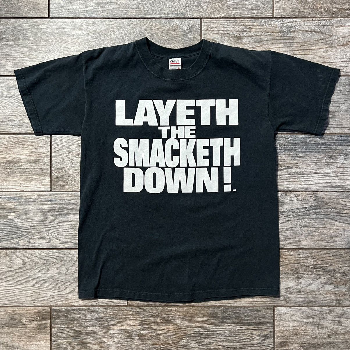 X Wwf Vintage Wwf The Rock Tee Double Sided