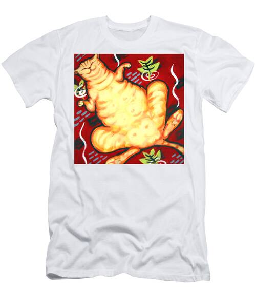 Fat Cat On A Cushion - Orange Cat T-Shirt