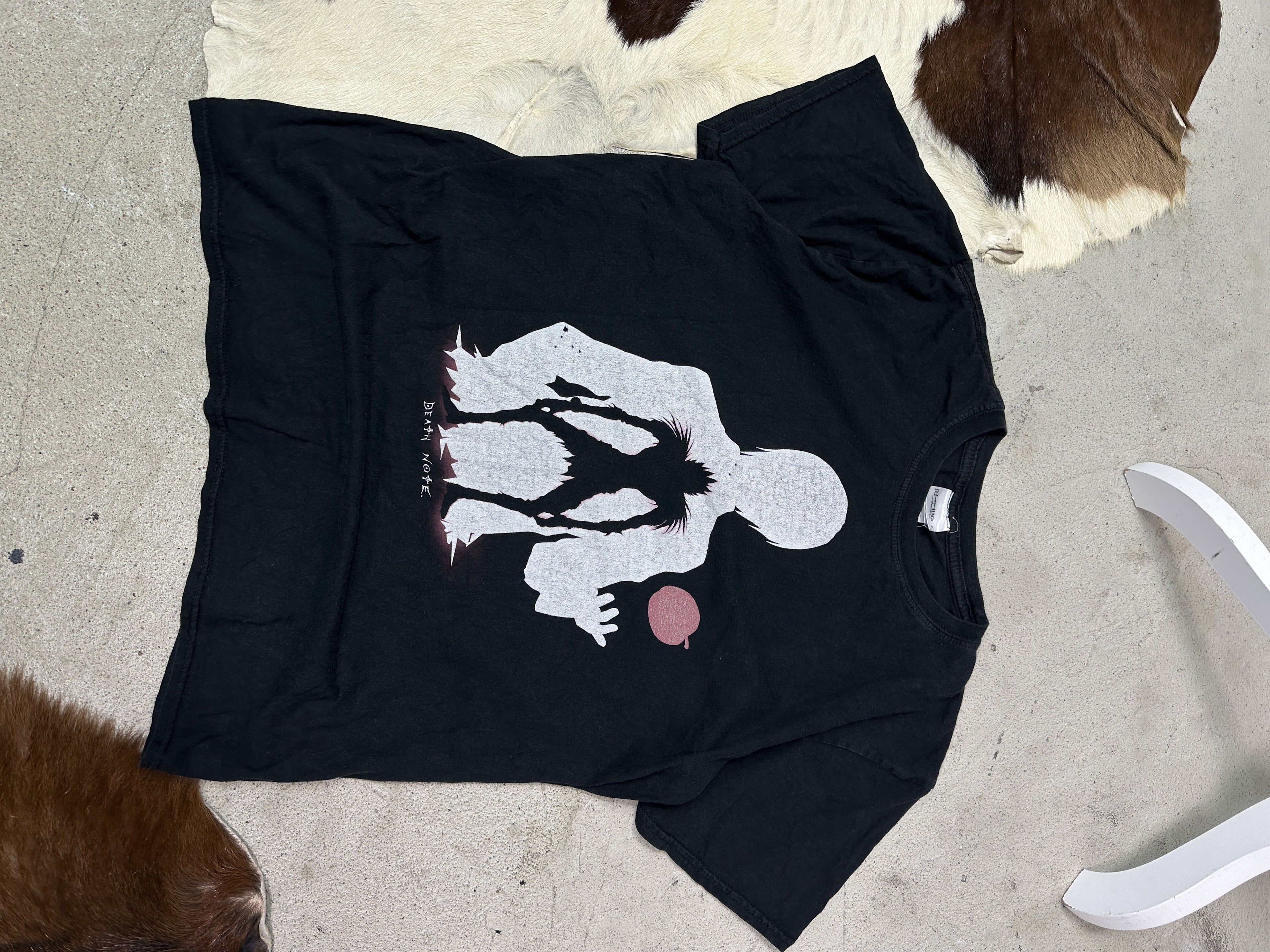 Vintage Magna Anime Death Note Printed T Shirt Y2k