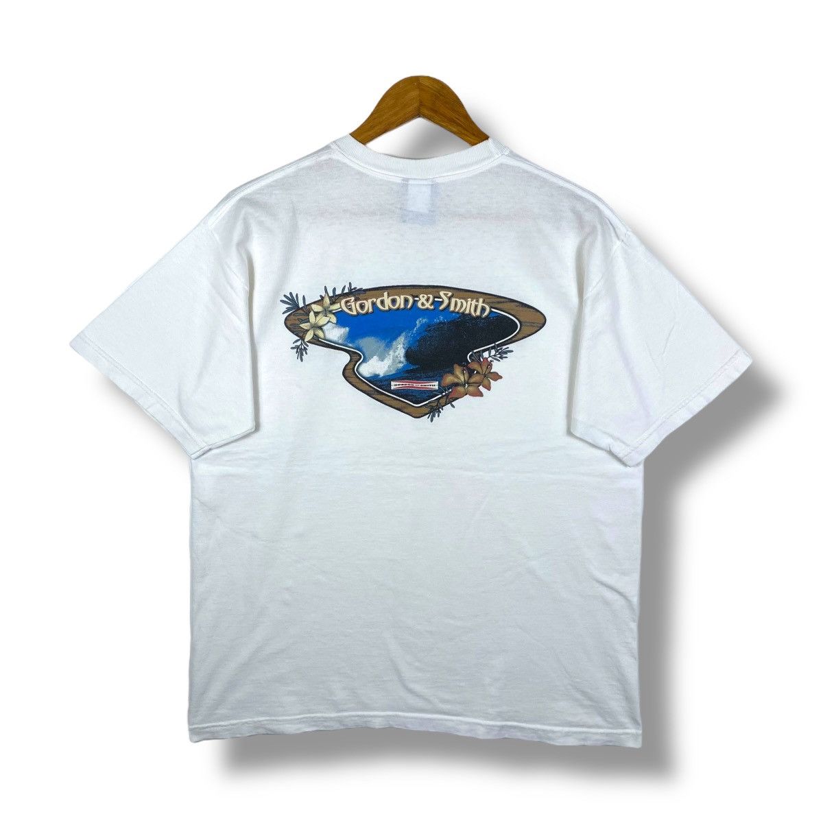 Vintage 90 S Gordon Smith Great Wave Graphic Surf Tee Hoodie, Sweatshirt | FlexRushtees.com