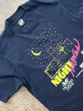 Vintage 1990 Night Moves Run Walk Neon Stars Tee Medium Hoodie, Sweatshirt | FlexRushtees.com