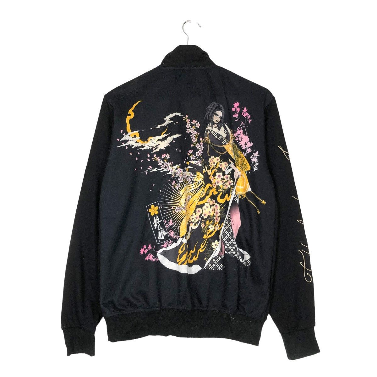 Japanese Brand Devine Retribution Giesha Sakura Blade Zipper Track Top