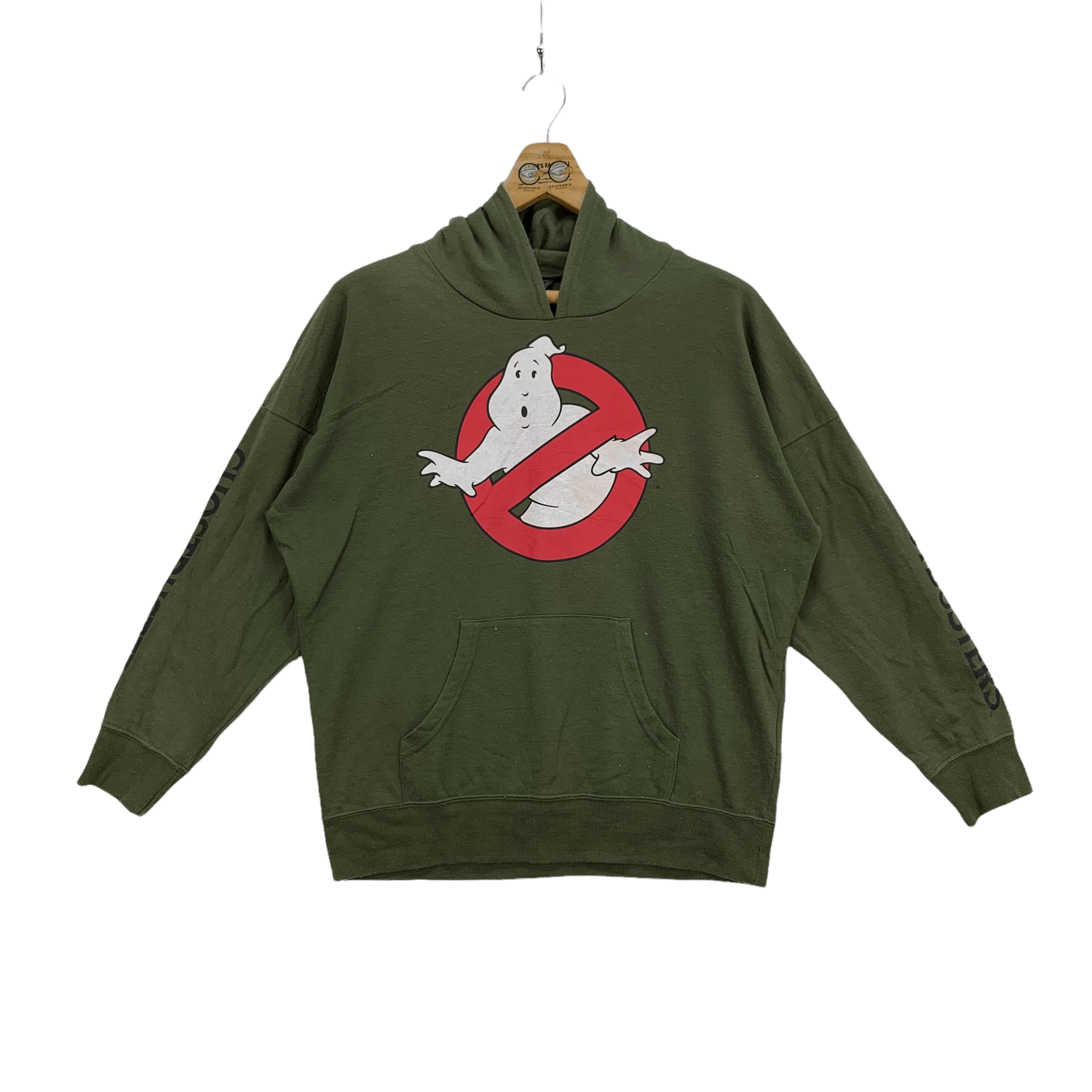 Japanese Brand Ghostbusters Big Logo Pullover Green Hoodies 4058 140