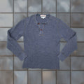 Barnes Vintage Wallace Barnes Long Sleeve Waffle Knit Thermal Henley Shirt Men S Medium Blue