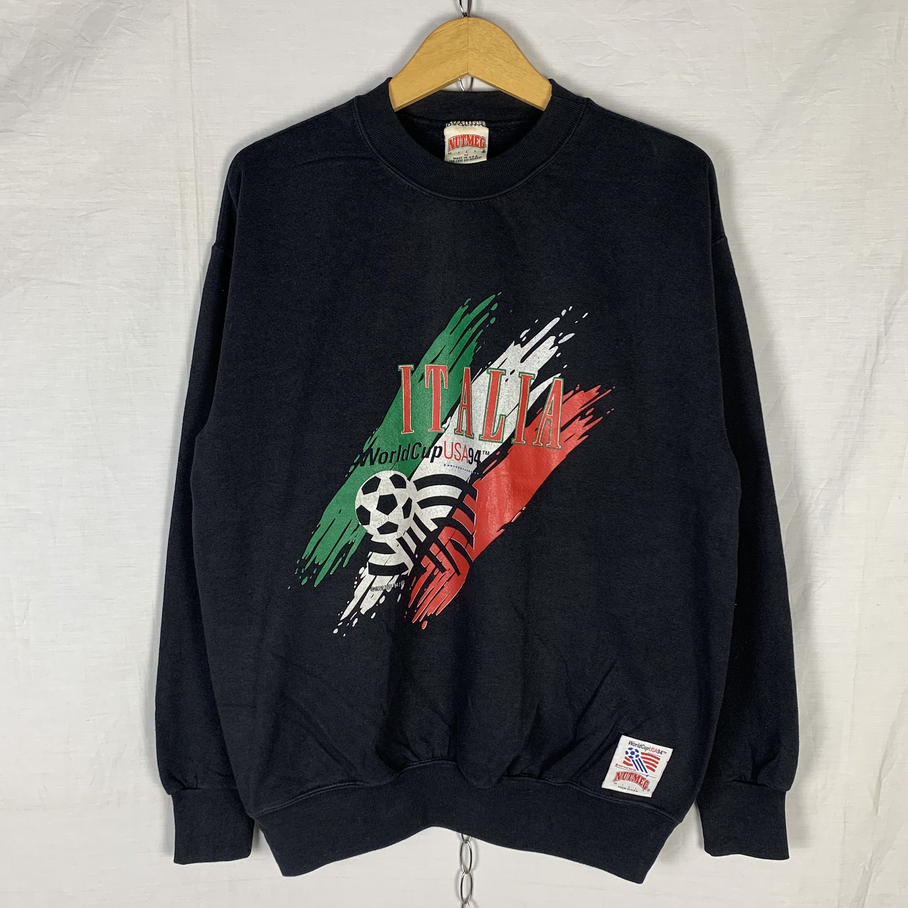 Vintage Italia World Cup 94 Sweatshirt Crewneck Nutmeg T-Shirts, Hoodie | FlexRushtees.com