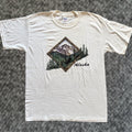 Gildan Vintage 90s Alaska T Shirt Gildan Mens Large White Crew Neck Short Sleeve Nature Outdoors Fis Hoodie, Sweatshirt