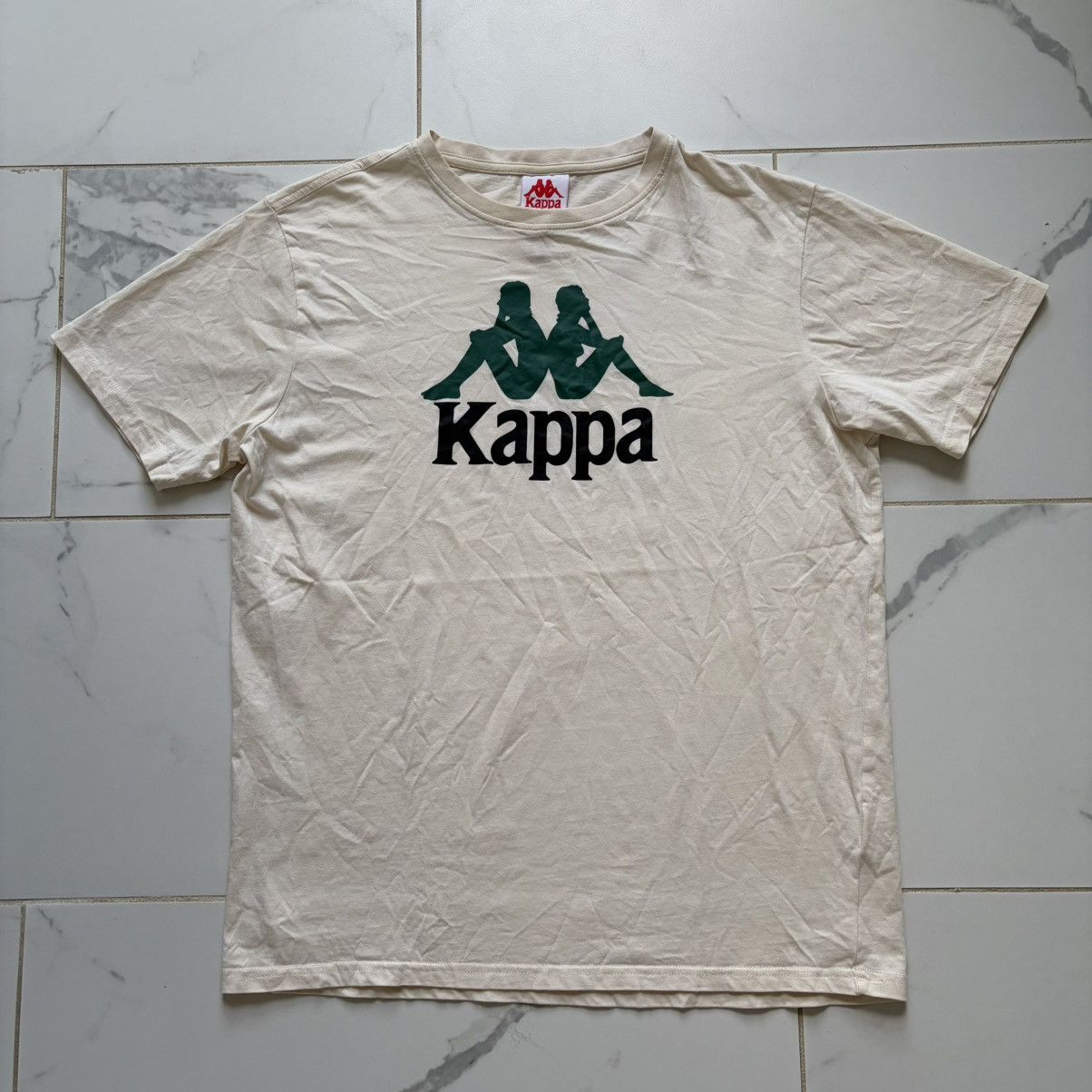 Kappa Authentic Estessi 3 Short Sleeve T Shirt Tee Cream L Hoodie, Sweatshirt | FlexRushtees.com