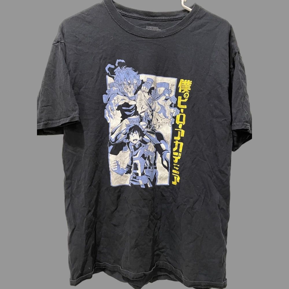 Vintage My Hero Academia Vintage Black T Shirt Mens L Crew Neck Casual Retro 00s