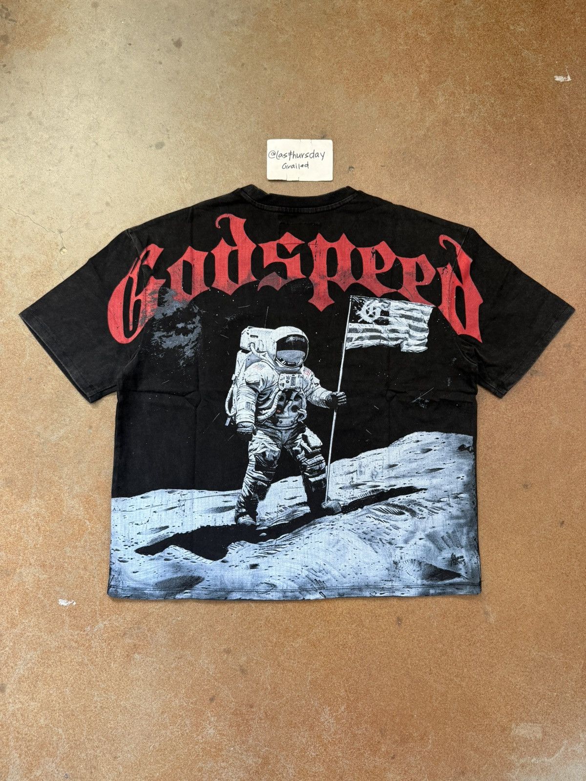 Godspeed Apollo 11 Astronaut Tee Black Large