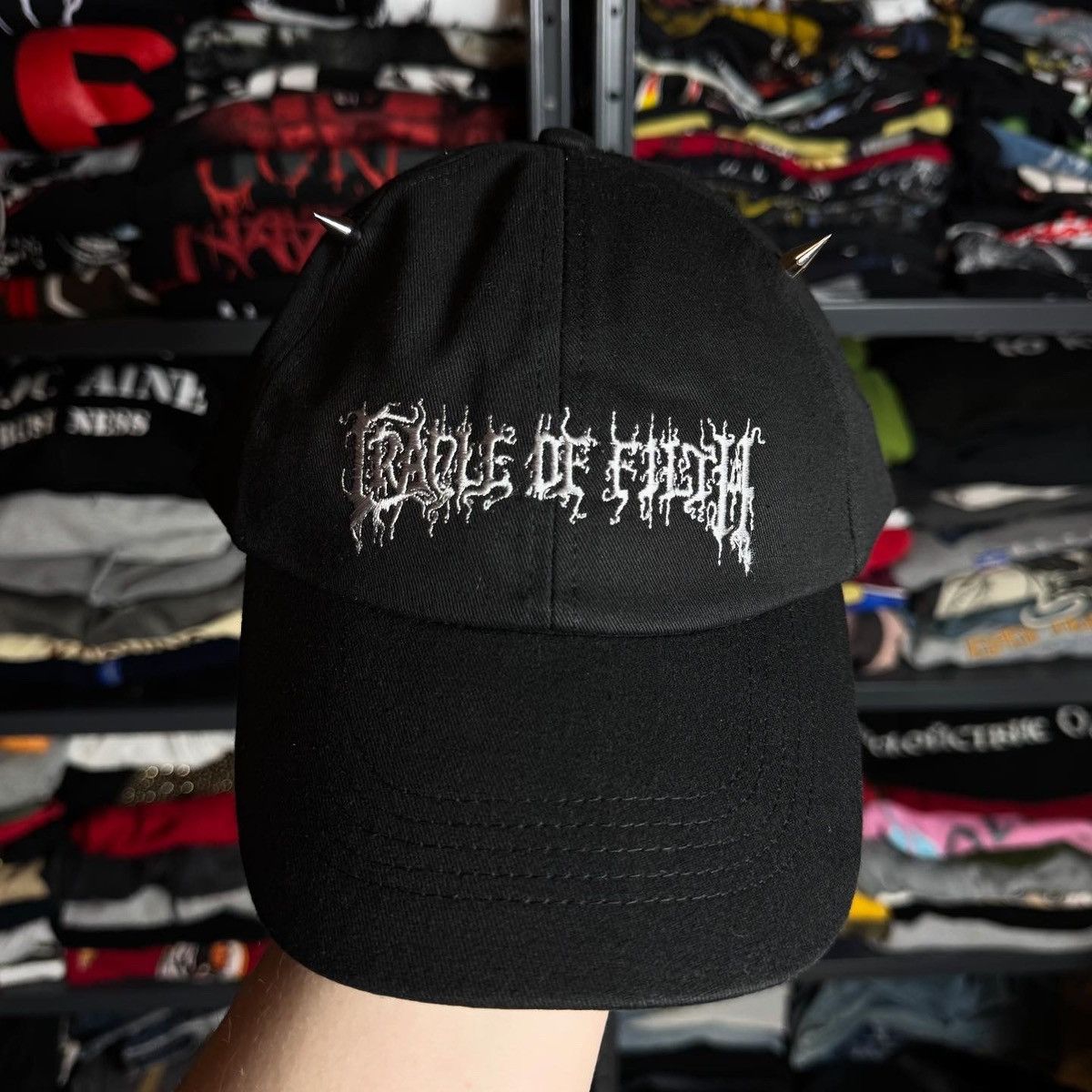 Band Tees Rare Cradle Of Filth Spikes Cap Hoodie, Sweatshirt | FlexRushtees.com