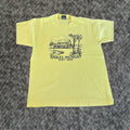 Vintage Screen Stars T Shirt Men Xl Yellow 80s Graphic Print Michigan City Lapeer Usa
