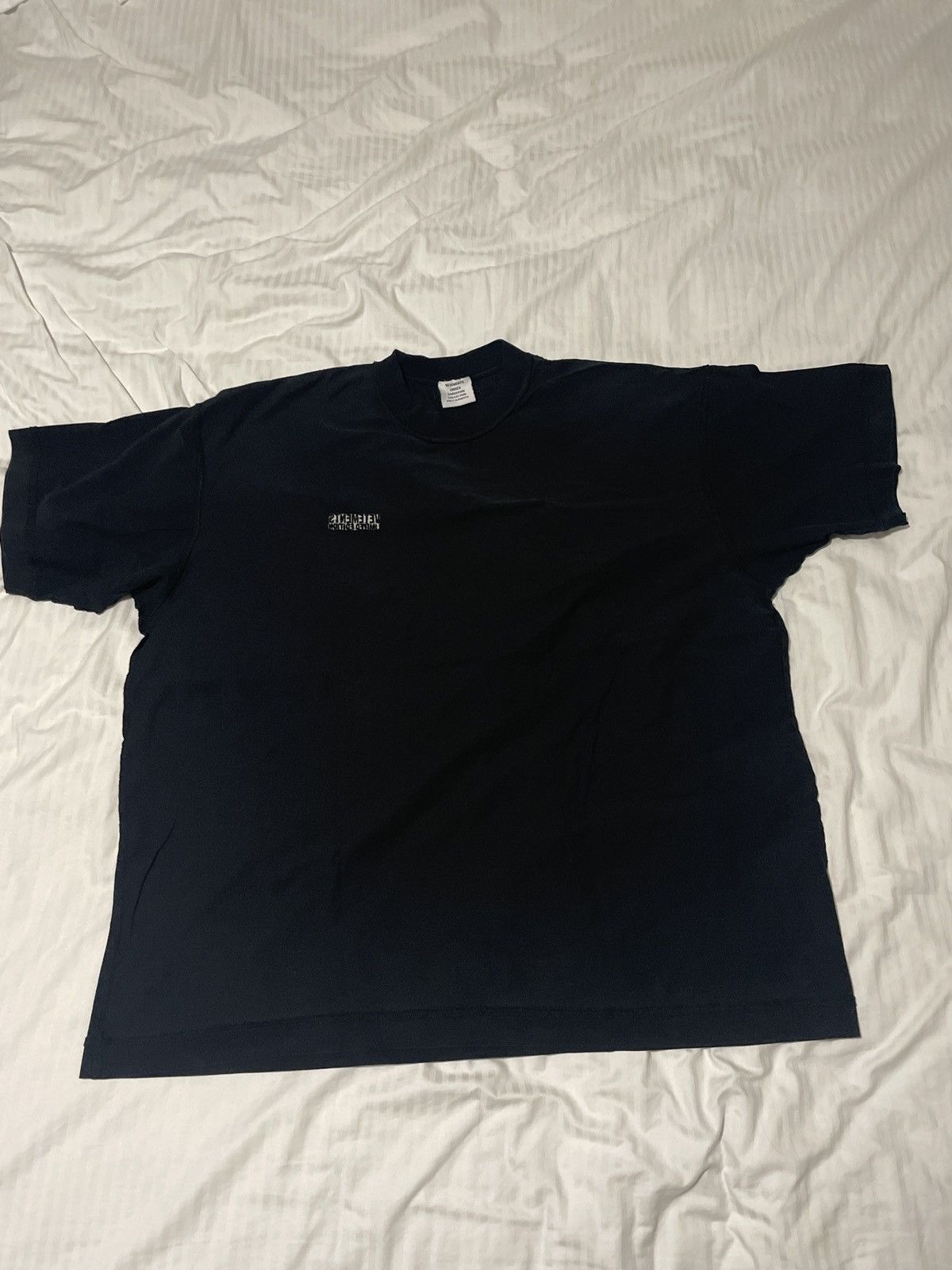 Black Vetements Fw22 Inside Out Logo T Shirt Hoodie, Sweatshirt | FlexRushtees.com