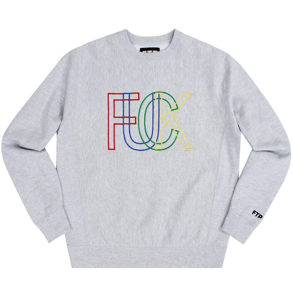 Fuck The Population Ftp Multicolor Fuck Logo Crewneck Sweatshirt Ebay
