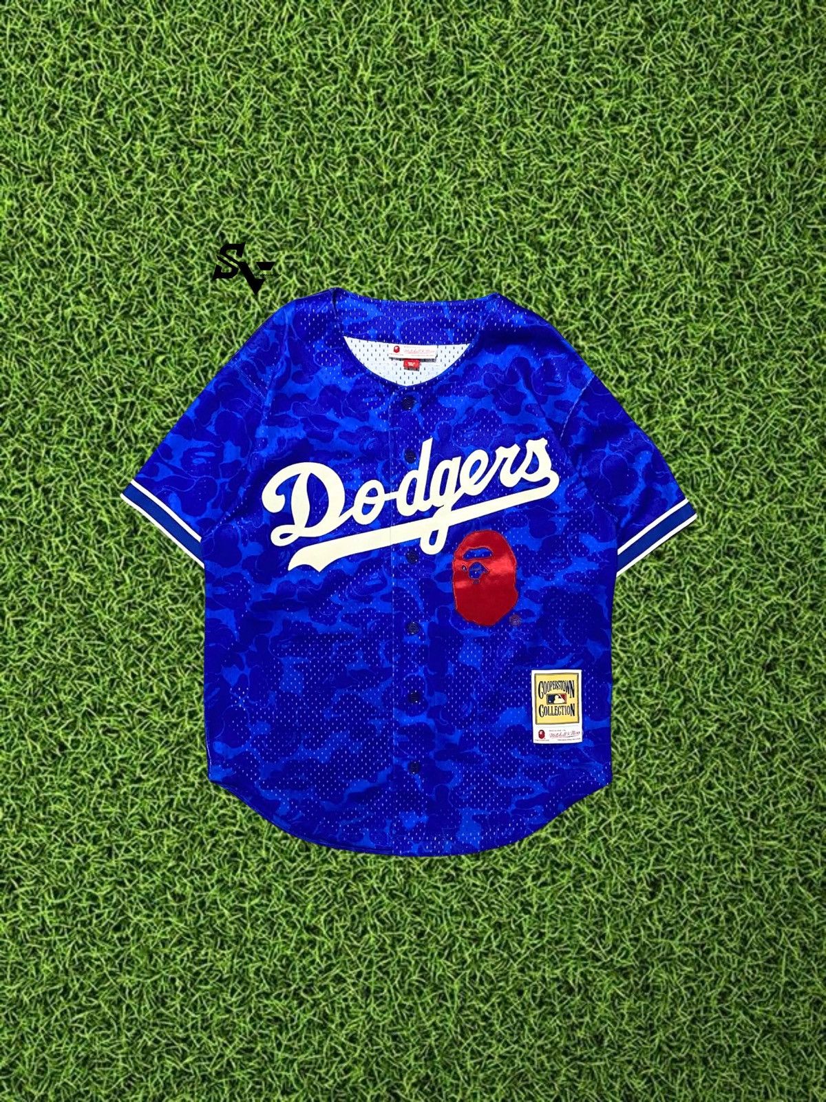 Ness Mitchell N Ness X Bape Dodgers Jersey T-Shirts, Hoodie, Sweatshirt | FlexRushtees.com