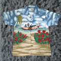 Vintage Luau Hawaiian Shirt Men S Large Short Sleeve Tropical Beach Cruise Vacation Multicol